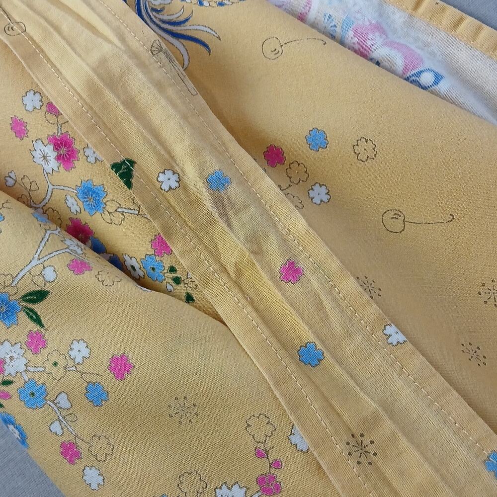 Yellow Floral Maxi Wrap Skirt Plus size OSFM cotton A-line circle Thailand - Picture 8 of 14